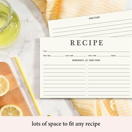 Neatz Classic Recipe Cards, 4x6 Inches, 50 Count, Double Sided. Thick Card Stock. Perfect for Recipe Box & Binder