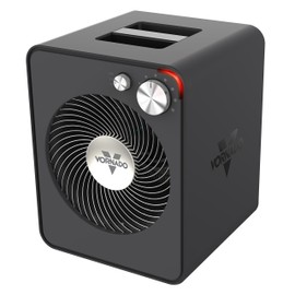 Vornado VMHi300 Whole Room Metal Space Heater, Mechanical Thermostat, Advanced Safety, Tip-Over Protection, Gentle Heating, Vortex Heat Circulation, Metal Space Heater for Home and Bedroom, Storm Gray