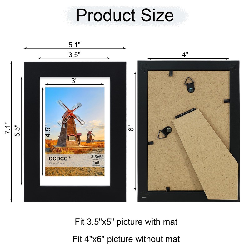 ccdcc 4x6 Picture Frame Set of 4, 4 x 6