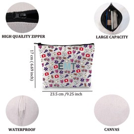 VAMSII EMT Gift Emergency Medical First Responder Gift Zipper Pouch Makeup Bag (EMT bag)