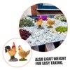 Outanaya 6Pcs Mini Chick Figurines Lifelike Rooster Hen Models for