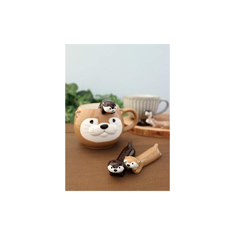 Deco Corporation KAWAUSO CAFE Otter Cutlery Rest Latte Size: Approx.