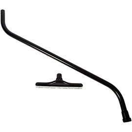 Cen-Tec Systems 98130-AZ Commercial Scalloped Felt Hard Floor Vacuum Attachment with 1-Piece S-Wand, Black