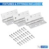 XFORT 4 inch (100mm) Polished Chrome Ball Bearing Hinges, Steel
