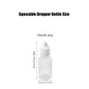 Bamboopack 50PCS 15ml/1oz Empty Clear Plastic Squeezable Dropper Bottles Refillable