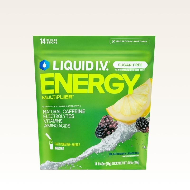 Liquid I.V. Sugar-Free Hydration + Energy Stick Packets | Blackberry