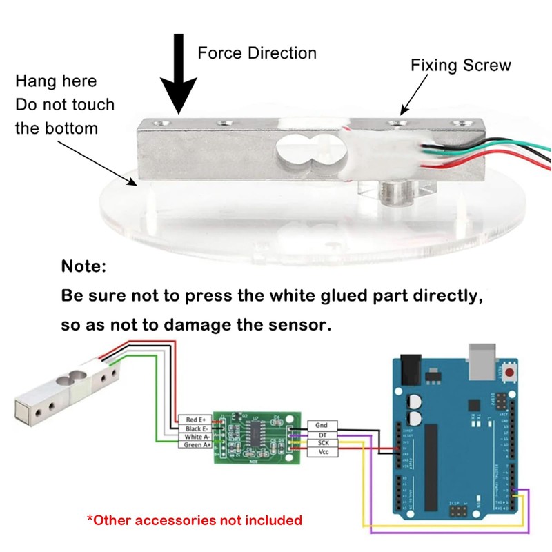 Geekstory 5 kg Digital Load Cell Weight Sensor + HX711