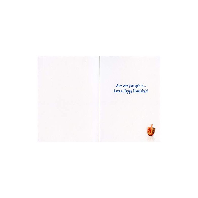 Pug with Dreidel Dog Hanukkah Card