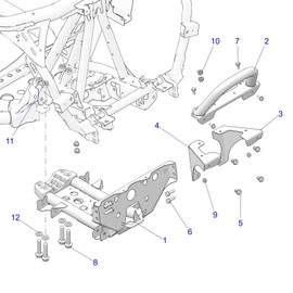 Polaris RZR Hex Flange Nut, 14 mm x 2 mm, Genuine OEM Part 7547981, Qty 1
