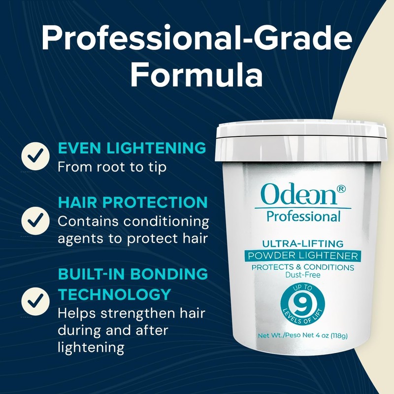 Odeon Professional Ultra-Lifting Powder Lightener | Bleach for 9 Levels