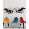 Eagle Eyes Wall Decal. Stare Down Home Decor. (Black) 26in