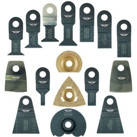 16 x TopsTools WXK16 Mix Blades Compatible with Worx Sonicrafter, Worx 250W, Erbauer Multitool Multi Tool Accessories