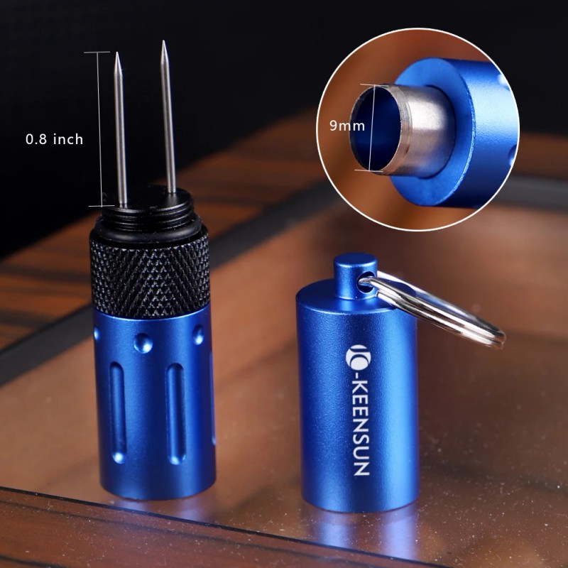 Luxury Manual Cigar Punch Cutter Key Chain Stainless Steel Blade
