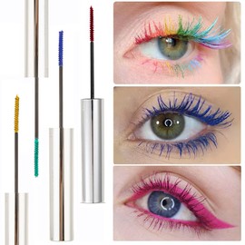 OCHILIMA 4D Mascara Colorful Fiber Mascara Charming Long Lasting Mascara, Thick & Long Eyelash Waterproof and Smudge-proof Eyes Makeup, Emerald