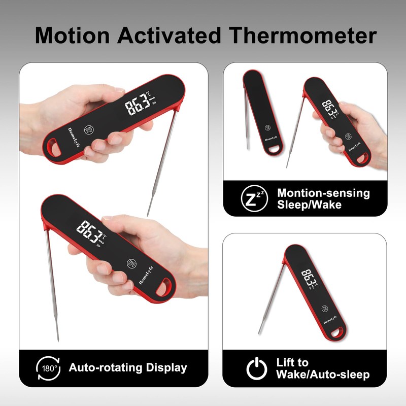 Meat Thermometer Digital - 0.5s Instant Read, Food Thermometer ±0.3℃