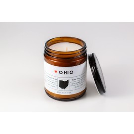Ohio State Candle - Rambling Caravan - Soy/Coconut Wax, Cotton Wick, Phthalate Free (7oz) - Sea Salt and Orchid