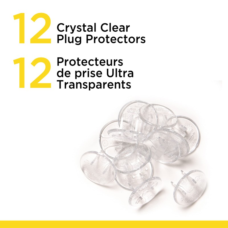Safety 1st Crystal Clear Plug Protectors-12pk