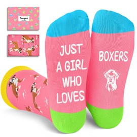 HAPPYPOP Funny Boxers Socks for Girls - Crazy Boxers Gifts Silly Fun Weird Gifts In Pink