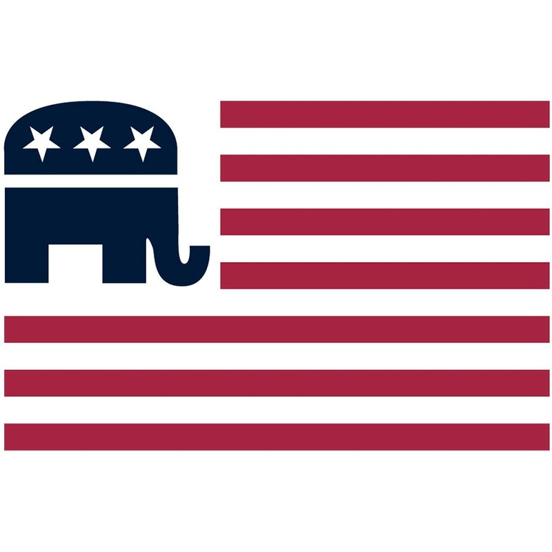 CafePress GOP Flag Rectangle Sticker Rectangle Bumper Sticker Car Decal