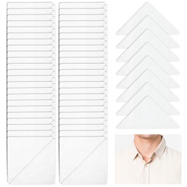 100 Pcs Collar Stays for Men's Dress Shirts, No Curl Polo Shirt Collar Stays Anti-Warping Edge Collar Stays Sticker Collar Support for Any Shirt of Collared