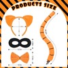 4Pcs Orange Cat Costume Accessories - Orange Cat Ears Headband