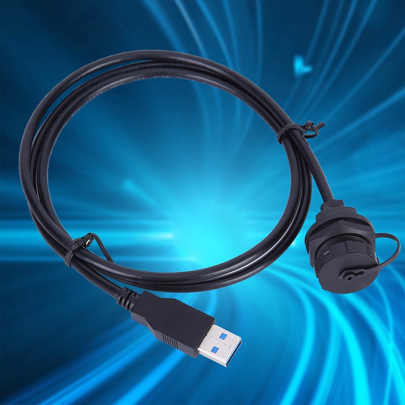 Waterproof USB Connector USB3.0 Female Male Meter Wire Plug Panel