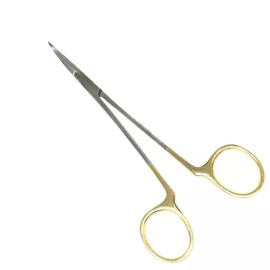 XPRS Set of 5 McCabe Facial Nerve Dissector, 5.5" Crvd 14mm Smooth Jaws, Gold Handles
