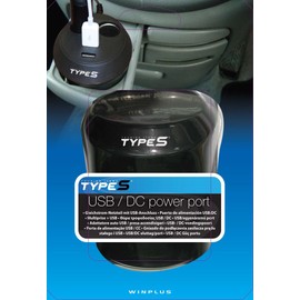 Type S Ac03055 Twin Socket Accessory Adaptor with Twin Usb Sockets And Fits Cup Holders