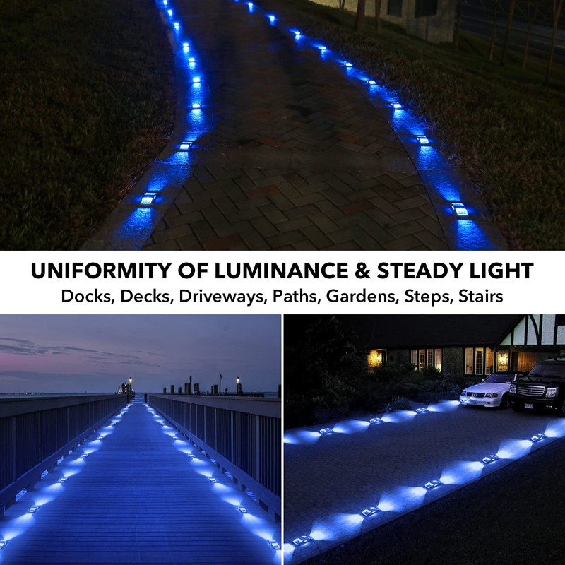 AGPTEK Solar Driveway Lights 1 Pack, Outdoor Deck Dock Marine