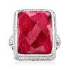 Ross-Simons 17.00 Carat Ruby Ring in Sterling Silver. Size 8