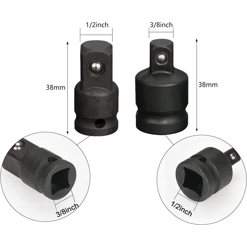 Profiwoab Impact Socket Adapter Set, 6 Pcs Professional Impact Socket