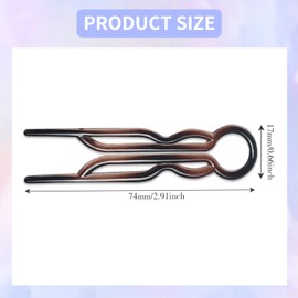 Magic Hair Pins, 10Pcs French Hair Pin Hairpin French Hairs Fork Lightweight Hairpins Elegant U Shaped Hairpin for Women and Girls