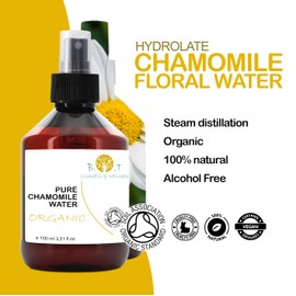 B.O.T Cosmetic & Wellness - BIO Organic Roman Chamomile Water | Facial Toner for Sensitive Skin, Baby | Hair Health | Dark Circles, Puffy Eyelids | 500 ml