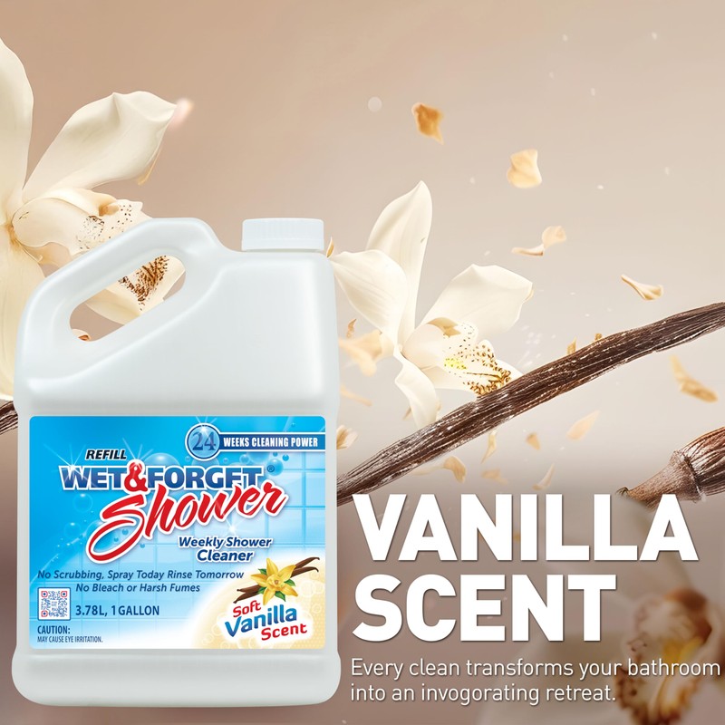 Wet & Forget Shower Cleaner Multi-Surface Weekly No Scrub, Bleach-Free