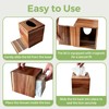 S310 Acacia Wood Tissue Box Cover, Square Tissue Box Holder