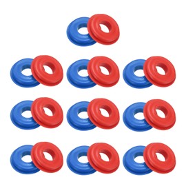 sourcing map 20 Pcs Glad Hand Seal, Truck GladHand Washers TPE Rubber Elastic Grommets Round Gasket for Semi Trucks Trailers Brake Air Hose Parts (Red/Blue)