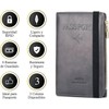 Lumbor37 Porta de Pasaporte, Funda para Pasaporte Con Bloqueo RFID,Cremallera