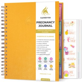Clever Fox Pregnancy Journal & Memory Book - Pregnancy Planner & Notebook for Expecting Moms – Baby Keepsake, First Time Moms Gift (Amber Yellow, 9" x 10.5")