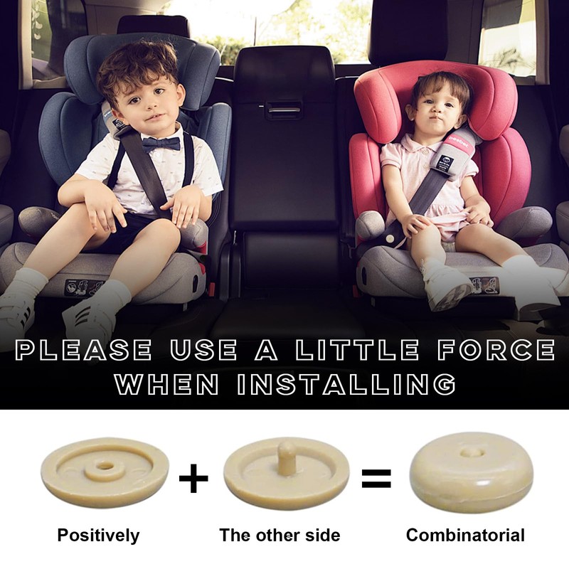 povtii 10 Sets Seat Belt Button Stop, Snap-On Plastic Seatbelt