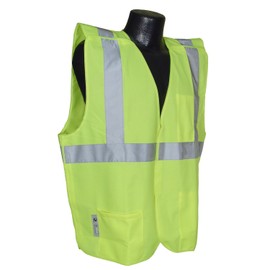 Radians SV4GSXL Class 2 Breakaway Solid Safety Vests, Green, Extra Large