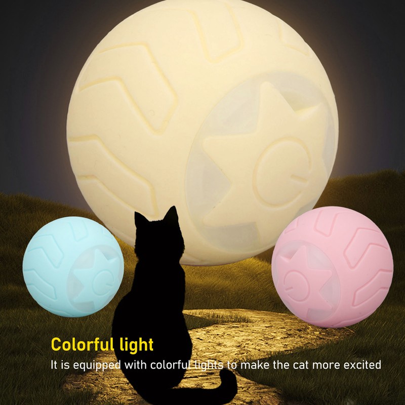 Peppy Pet Ball for Cats with Led Flash Colorful Lights