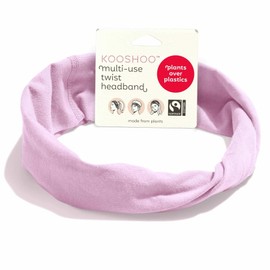 Kooshoo Organic Twist Headband, Pink Mist