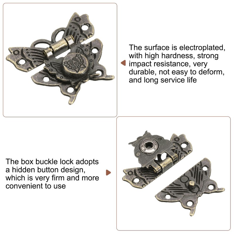 QUARKZMAN Pack of 4 Hasp Latches, 43 x 51 mm