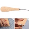 Rhombus Awl Steel Cone Punching Leather Tool Beech Handle Diamond