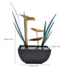 Tabletop Fountain LED Lights No Noise Compact Lightweight Classic Indoor