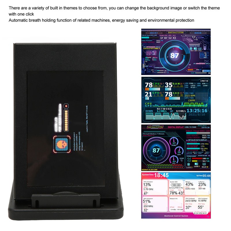 3.5in Computer Temp Monitor IPS USB Mini Screen AIDA64 PC
