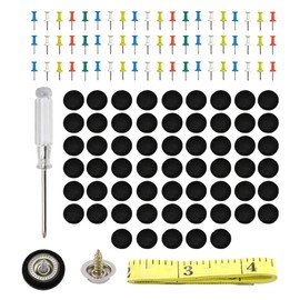 Yourkar 60 PCS Car Roof Headliner Repair Kit, Auto Roof Snap Rivets Retainer with Installation Tool, Automotive Ceiling Cloth Fixing Repair Buckle, Universal Car Accessories (Black, Fleece)