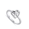Cross Heart Faith Love Christian Purity Ring 925 Sterling Silver