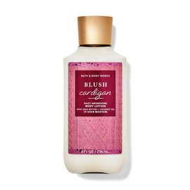 Bath and Body Blush Cardigan Body Lotion 8 fl oz / 236 mL Fragrance notes: sweet raspberries, sugar-dipped violet and warm amber.