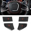 Steering Wheel Switch Button Trim Carbon Fiber Replacement for Corvette